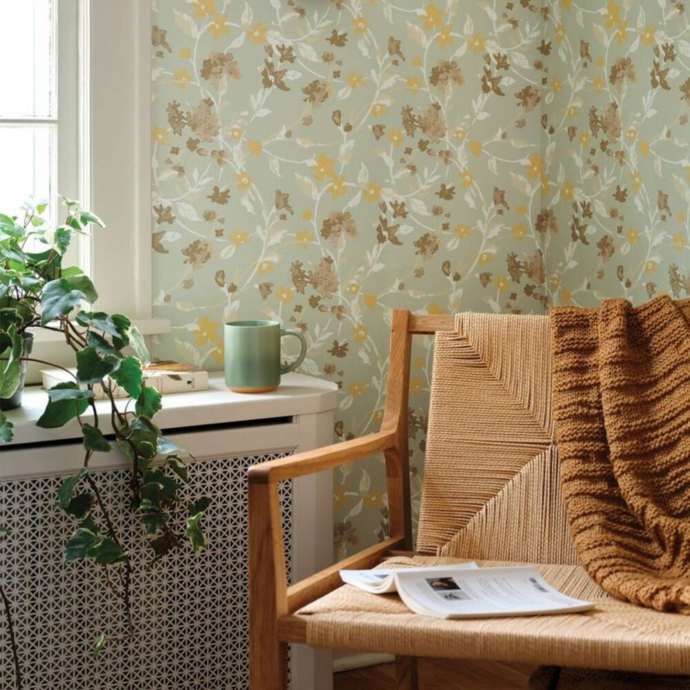 Threshold - Floral Light Sage Green Wallpaper - Threshold Green - Picture 2 of 4